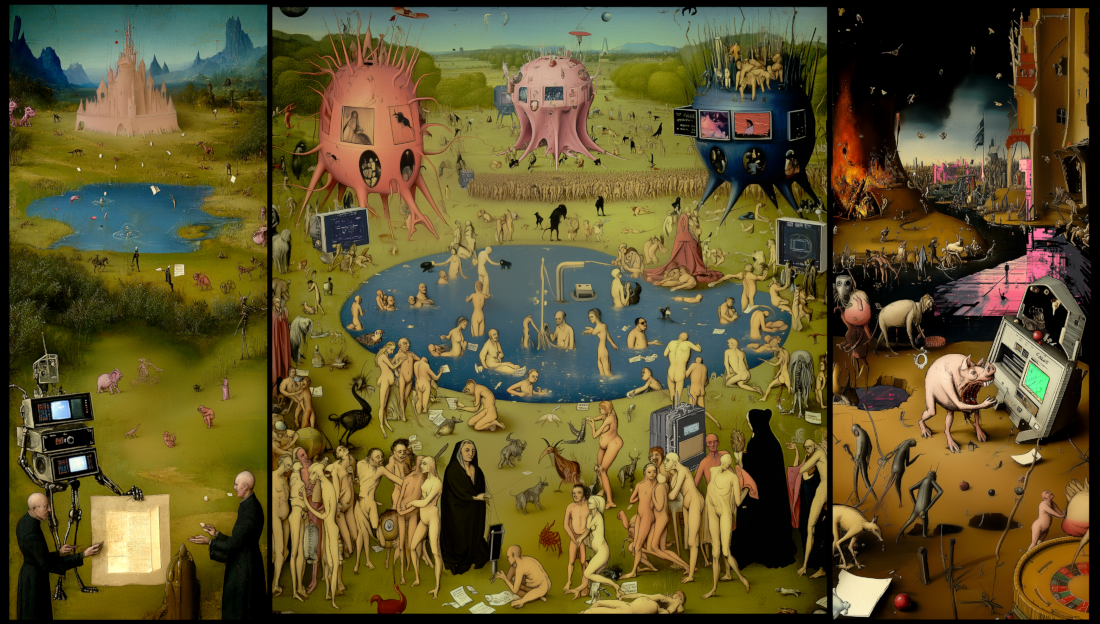 24-11-04 (1): Garden of Electoral Delights (AI + illo) -- Overview